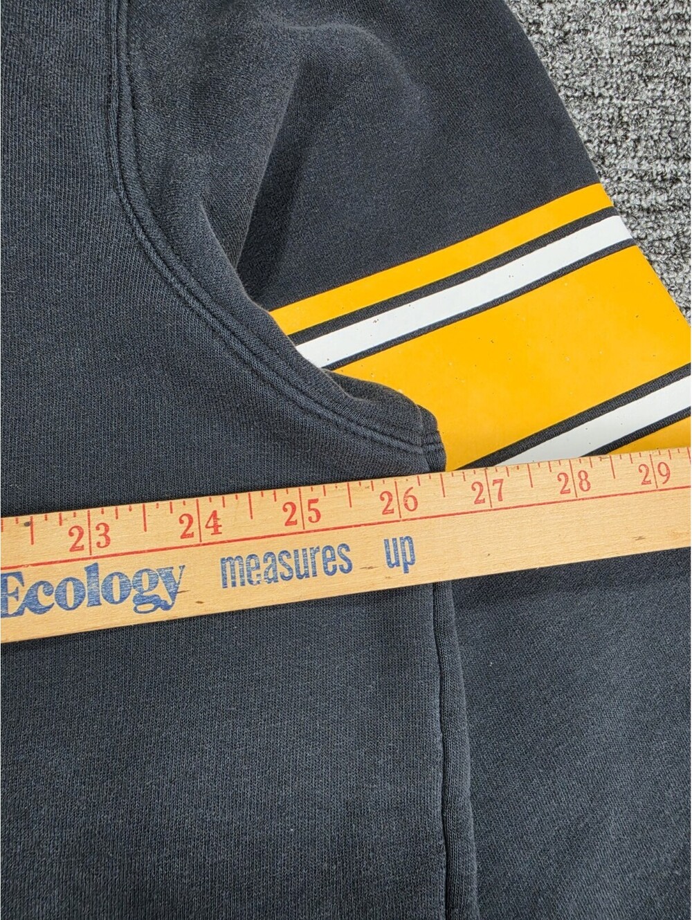 Vintage NFL Pittsburgh Steelers Pullover Hoodie Sweatshirt Black Yellow White - Picture 5 of 9